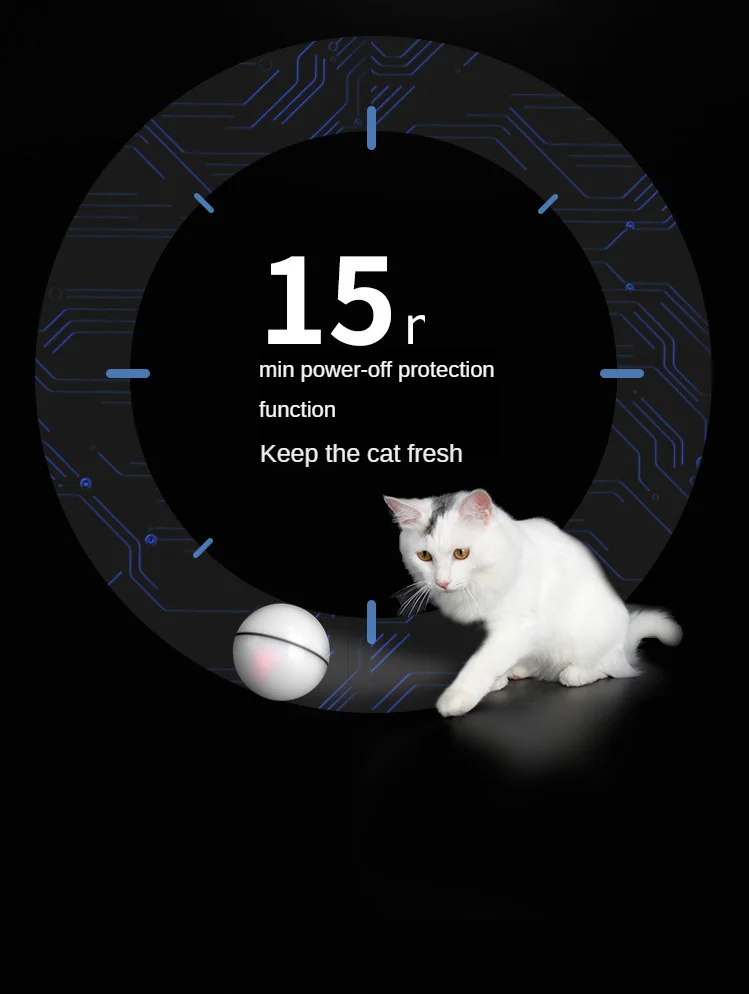Smart Cat Interactive Toy Led Light Flashing Automatic Rotating Ball