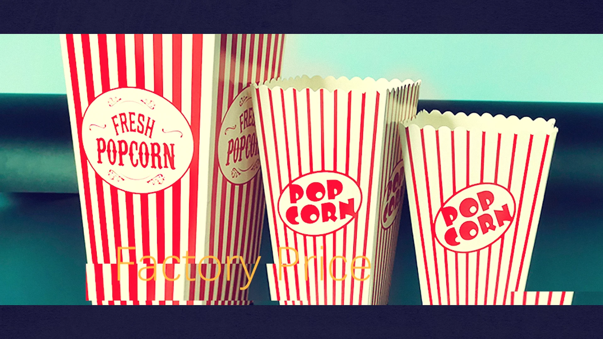 Ptpack Eco Friendly Recyclable Popcorn Bucket Paper Box Custom Logo And