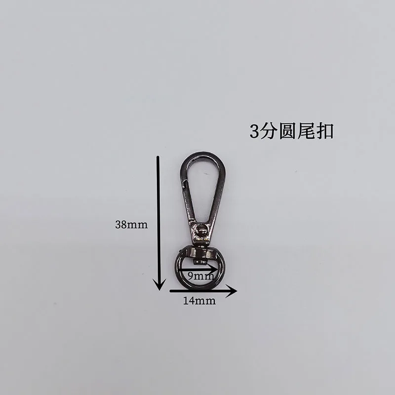 Zinc Alloy 9mm 13mm Rotating Carabiner Hook Carabiner Bag Locking Clip Swivel Key Hook