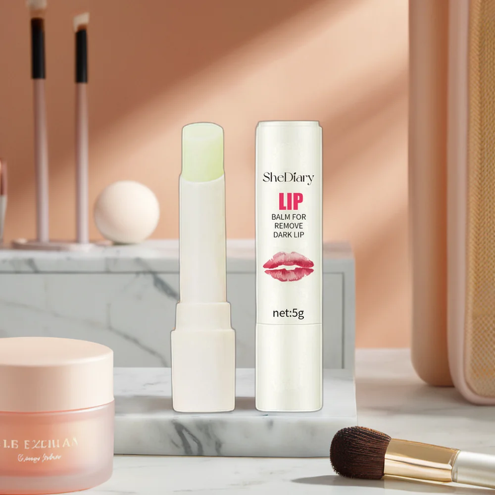 Bálsamo crema blanqueador hidratante SheDiary personalizado, tratamiento suave, bálsamo aclarador de labios rosa para eliminar los labios oscuros