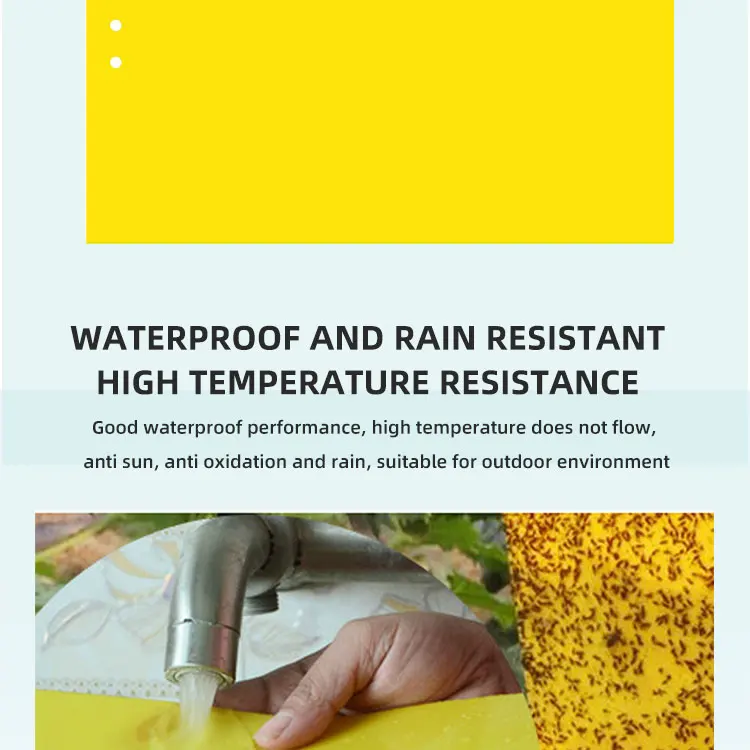 Customized double-sided yellow sticky insect board with strong adhesion to capture pests, outdoor small flying insect trap