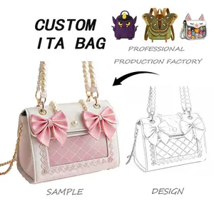 Custom Ita Bag Animal Shaped Crossbody Pin Display Bag Crossbody Design Cosplay Events Itabag With Printing Convertible