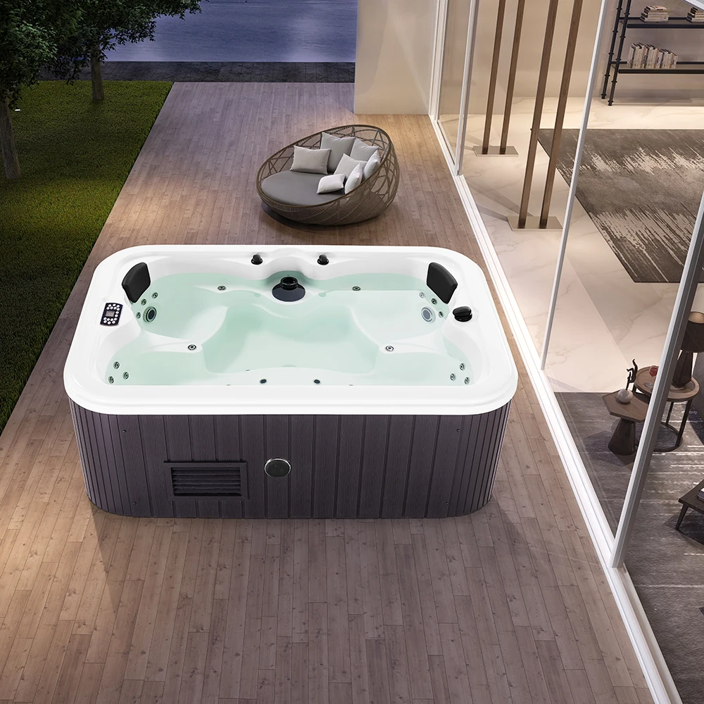 Freestanding Dubai Korean Sex Hot Tub 2 Loungers Outdoor Spa