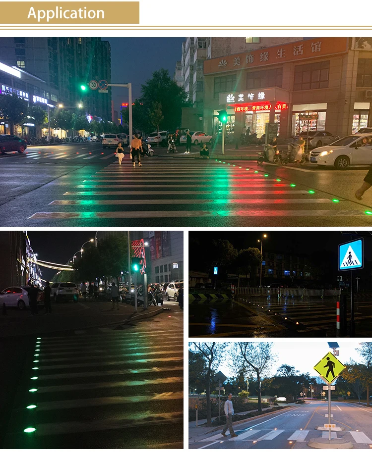 Smart LED Underground Lighted on the Ground for Crosswalk  Illuminated Crosswalks Zebra Pedestrian Crossing System