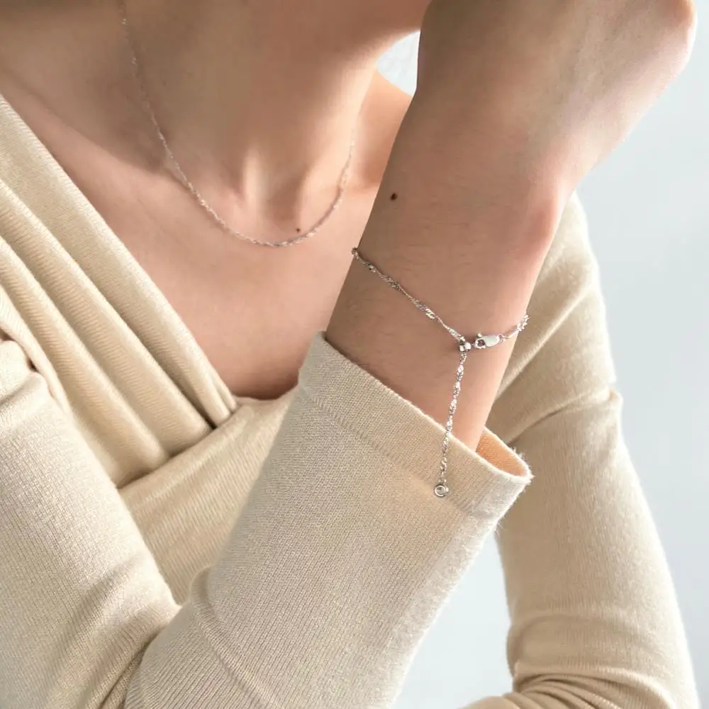 KAKODIY Luxury Boutique Jewelry Water Wave Bracelet Accessories Women's 925 Sterling Silver Jewelry Bracelet detail 5