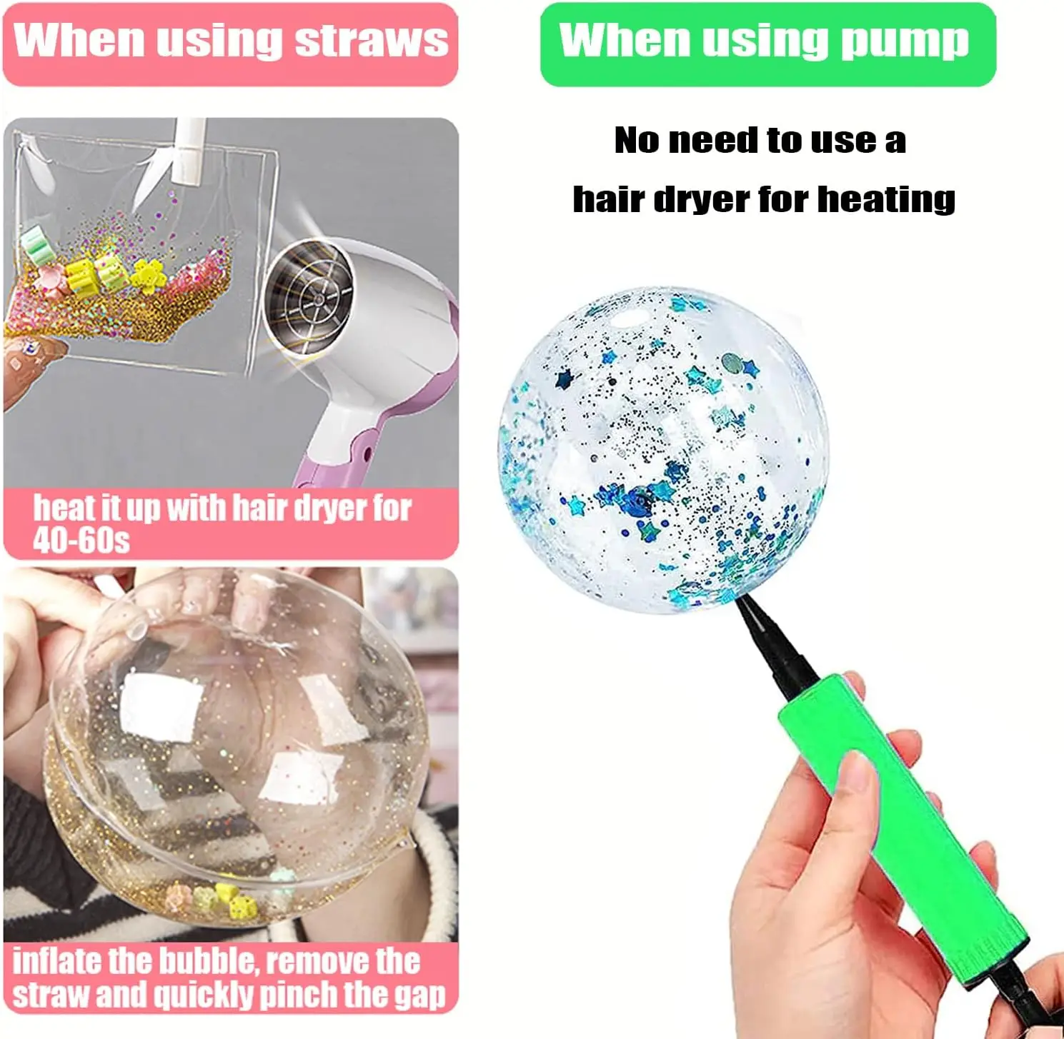 64 Piezas Nano Tape Bubble Kit, Cinta Nano Tape, Cinta De