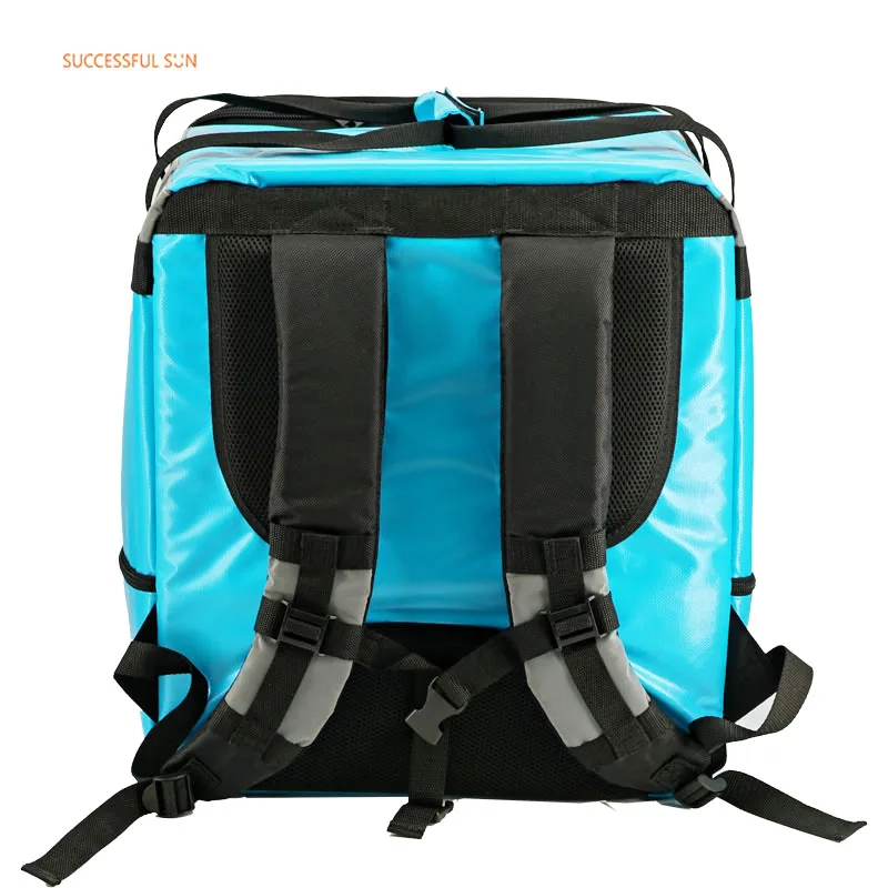 product 2025 factory wholesale heated insulated food delivery bag with cup holder backpack for pizza hot just eat bicycle-5