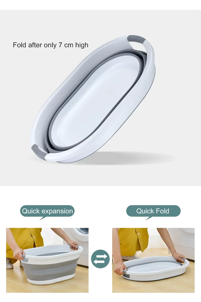 Dainty Factory Plastic Hamper Collapsible Foldable Laundry Basket for Dog Bath Tub Baby Foldable Bath Pet Tub Bathtubs