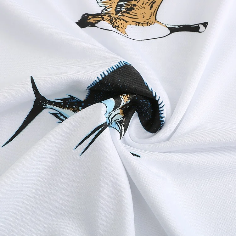 White Sun UV Protection UPF50 Quick Dry Custom Logo Fishing Long Sleeve Quick Dry Shirts