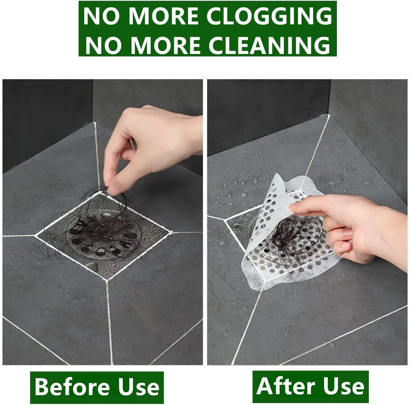 30pcs/ Pack Membrane Fabric Shower Drain Hair Catcher Mesh Stickers ...