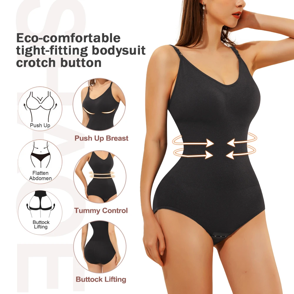 Seamless Shapewear Bodysuit For Women Tummy Control Butt Lifter Body Shaper Invisible Under 0569