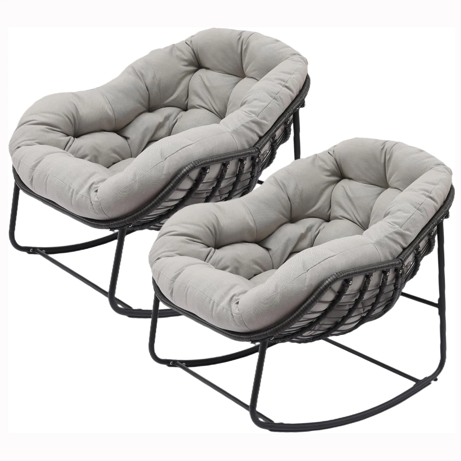 Rocking Chair Factory Wholesale Oversize Breathable Outdoor Recliner Magical Camping  Rocking Chair with Cushion