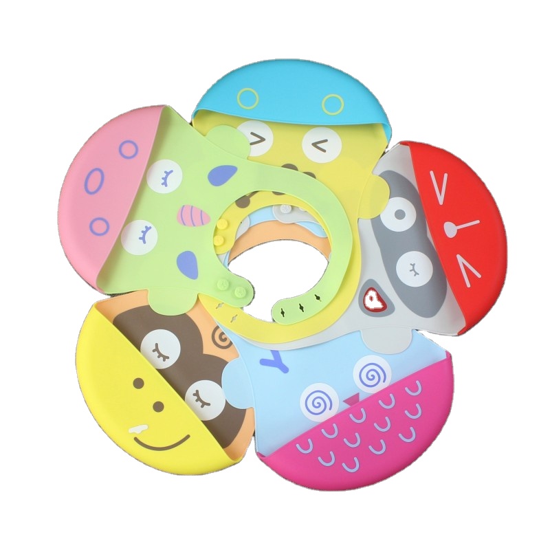 Силиконовый детский слюнявчик фартук для кормления малышей