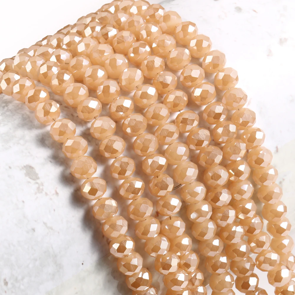 3 Strands line Crystal Faceted Rondelle Beads 4mm,Glass Beads For Jewelry  Making one strands has about 140~144 Beads - Madeinindia Beads at Rs 59.00,  Varanasi