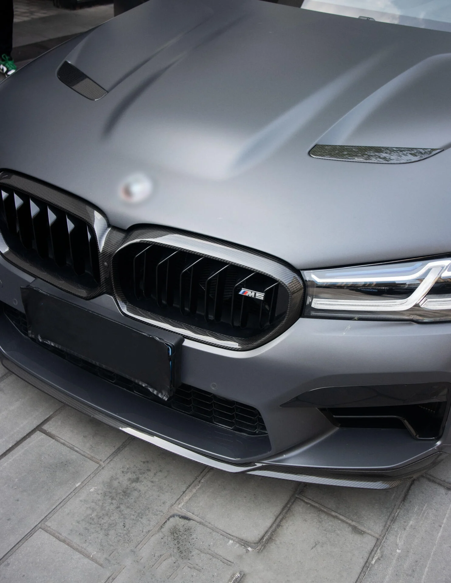 Front Bumper Lip Cs Style Carbon Fiber For F90 M5 Front Lip Perfect ...