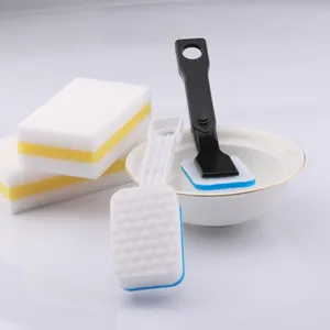 Sustainable Cleaning Products Sponge Brush Plastic Handle Clean Professional Sponge Brushes Small Cleaning Sponge Brush Kitchen