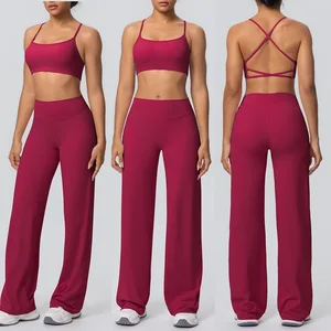 2PCS Activewear Fitness Sports Clothing Activewear Sportswear Workout Gym Set Yoga Sets Women