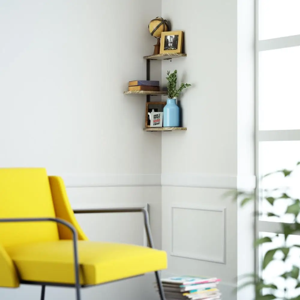 Proffecial Custom Make Corner Shelf Wood Floating Shelves for House