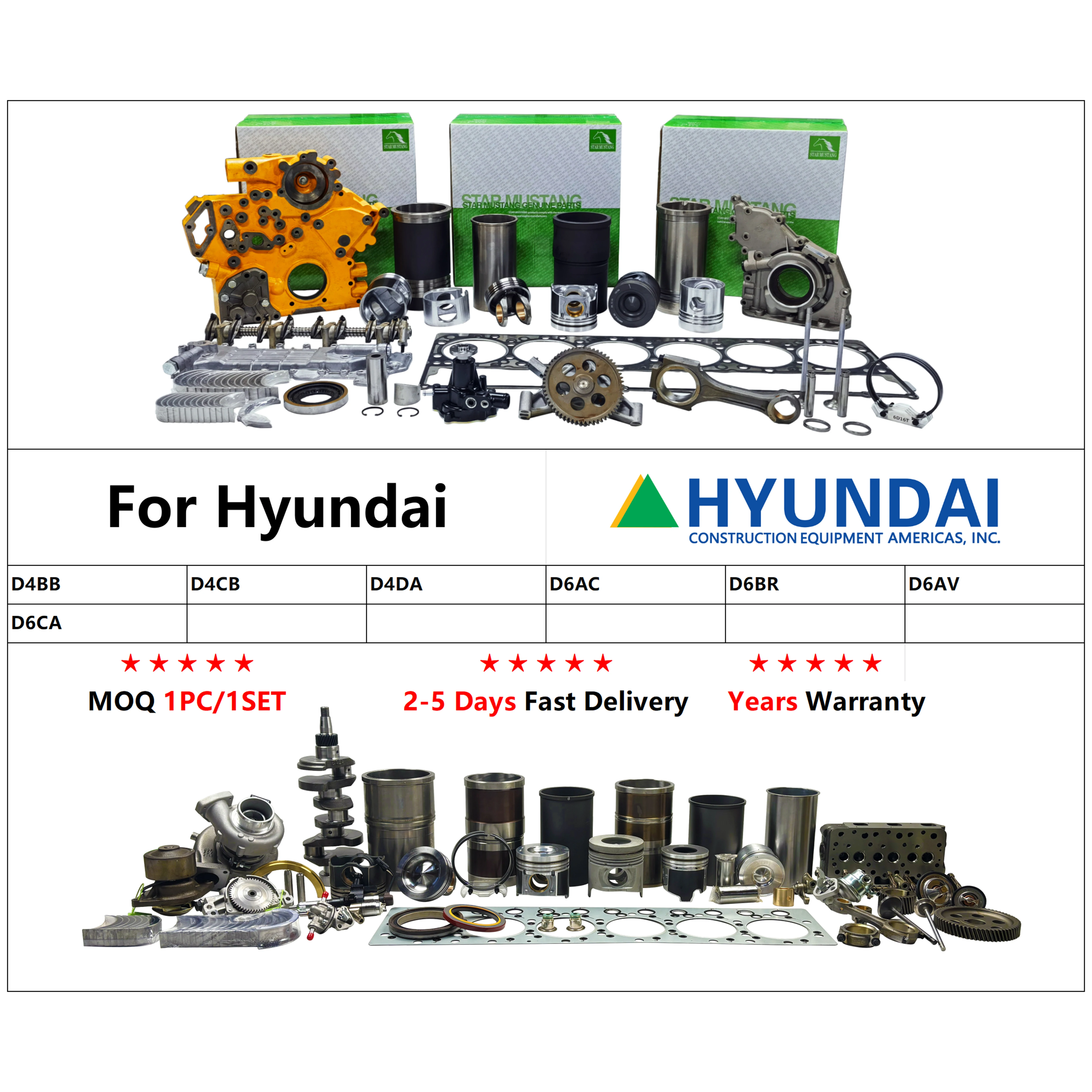 Cylinder Head 6D16 - Star Mustang for Mitsubishi Engines