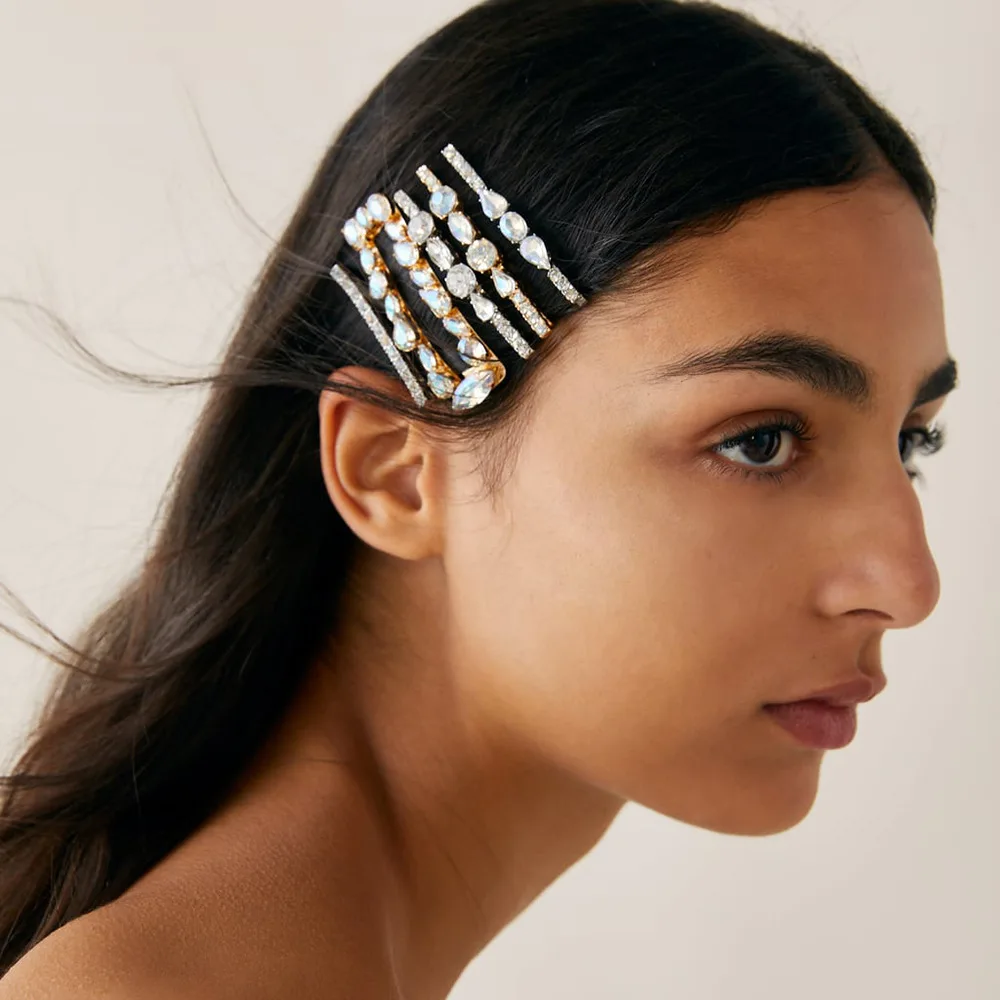 arrival american za full pave cubic rhinestone crystal hairpins