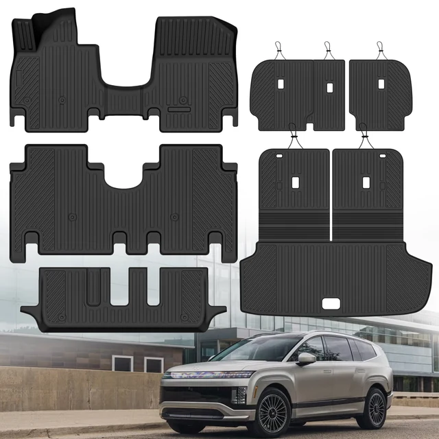 Full Sets 5D Tpe Car Floor Mat for Hyundai  IONI Q9 2026 7 Seat Car Mat All Weather Carpets Rear Cargo TPE Interior Accessories