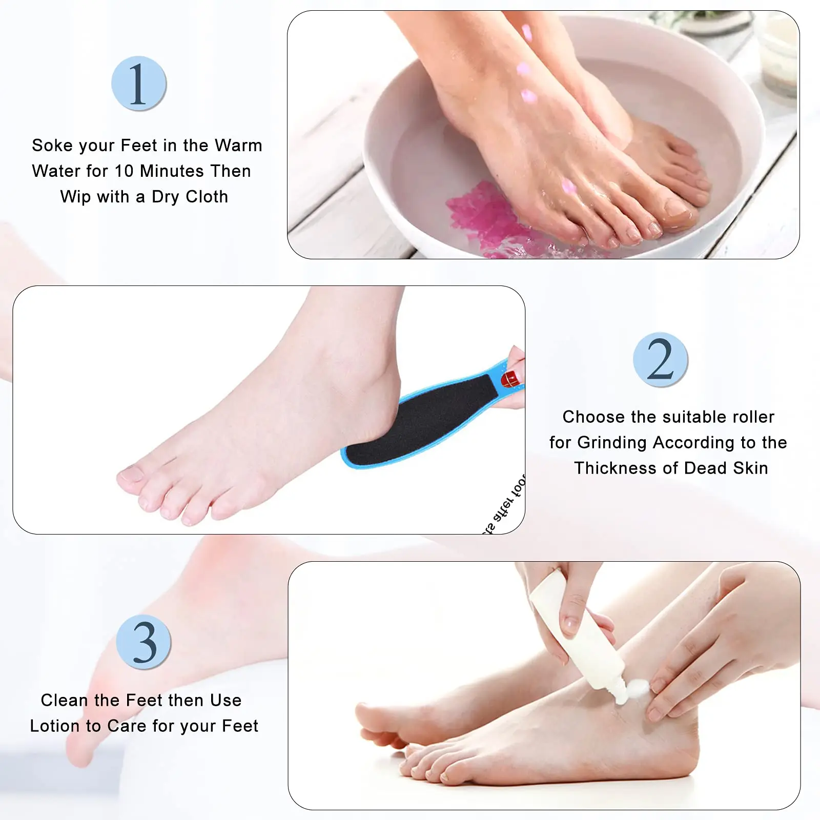 Rechargeable Electric Pedicure Trimmer Dead Hard Skin Scrubber ...