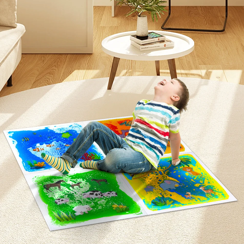 Wholesale Sensory Liquid Mat for Children 5-7 Years Special Indoor Dance Mat with Stress Relieving Features Sensory Liquid Mat factory