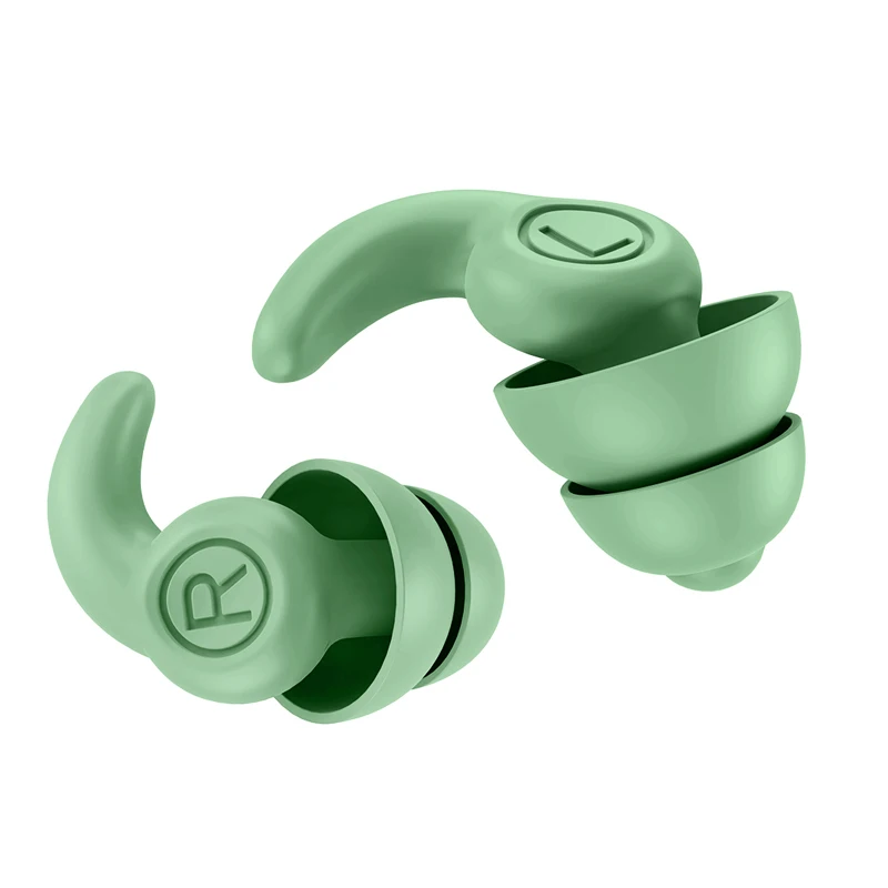 ANT5PPE 2pcs Soundproof Soft 3D Shape Swimming Ear Plugs Reusable Silicone Earplugs for Sleeping Noise Cancelling