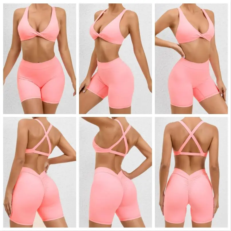 Ruiquwin Custom Gym Wear Sports Bra High Waist Yoga Workout Set