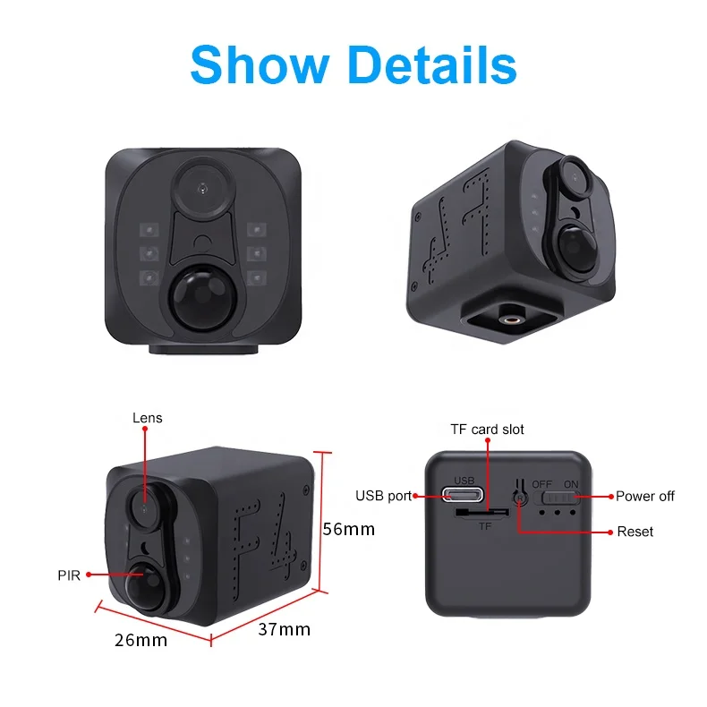 Ynmee WD22 4MP Wireless Security Camera with PIR Alarm