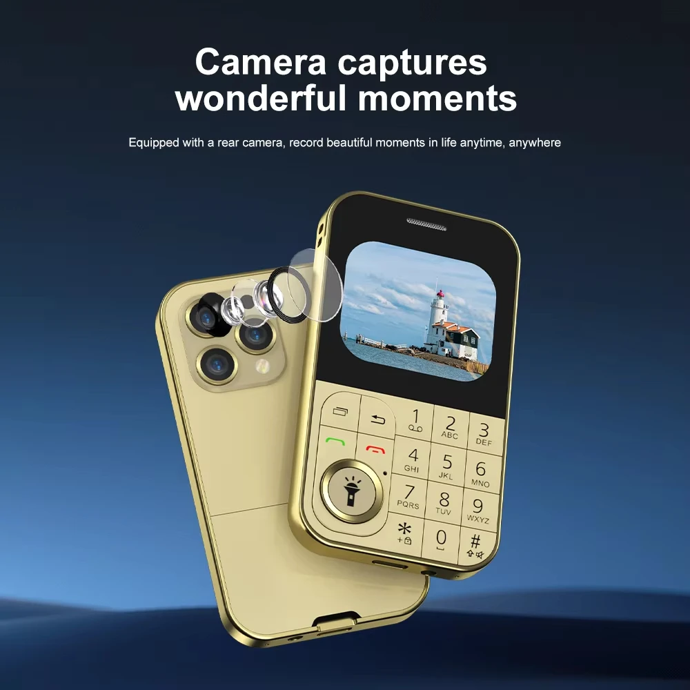 V9 Mini Mobile Phone Dual SIM Card Big 2.01" Screen Magic Voice FM Radio Blacklist Small GSM Cellphone Flashlight Feature Phone