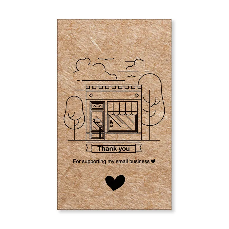 Поздравительные открытки из крафт-бумаги с надписью thank you Подарочная открытка для малого