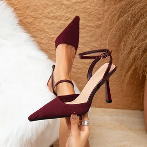 Business Ladies' Waterproof Hard-Wearing Fabric Heel Shoes for Spring Summer & Autumn-High Quality Women's Shoes