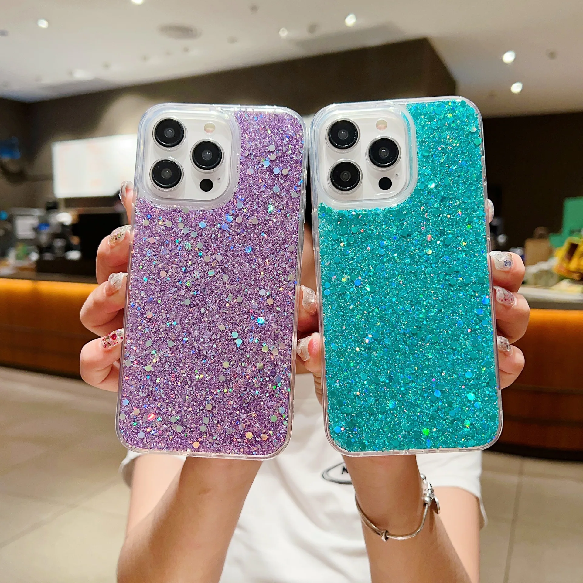 Wholesale Girl Sparkly Bling Phone Case New Design Shining Glitter Case for iPhone 16 15 14 13 Pro 17 Cute Glitter Sequin Case Wholesale Girl Sparkly Bling Phone Case New Design Shining Glitter Case for iPhone 16 15 14 13 Pro 17 Cute Glitter Sequin Case