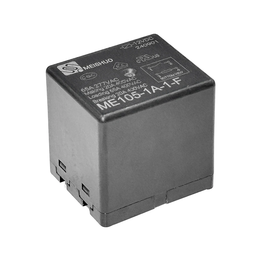 ME105 PCB 65A/400VAC Miniature Sealed Automotive Relays for Solar Photovoltaic Inverter and New Energy Vehicles
