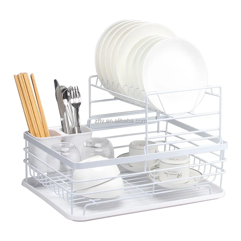 Kitchen Plate Drainer Drying Dish Storage Rack with Drip Tray - China Dish  Drying Rack and Dish Drainer price