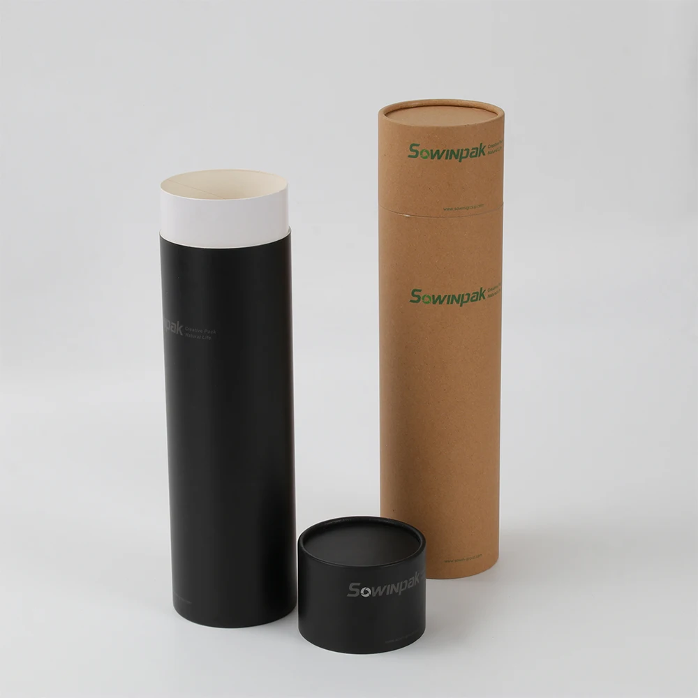 Custom Luxury Round Printed Eco-Friendly Biodegradable Kraft Cardboard Boxes Paper Tubes for Gift Packaging manufacture