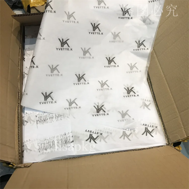 Source Custom logo 17g white gift tissue paper wrapping for hair extension  and wig clothing on m.