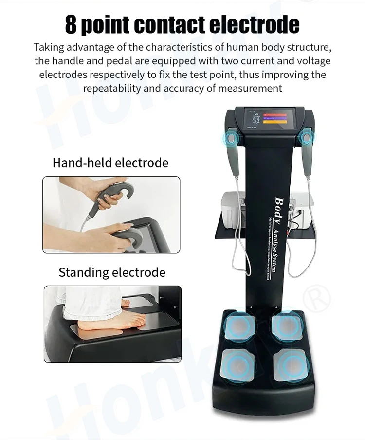 Newest Body Fat Analyzer Composite and Muscle Analyzer With Bioimpedance Machine With Printer Bioelectrical Impedance Analysis