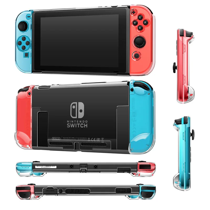 product laudtec custom luxury hard case for nintendo for switch joy cons crystal pc covers clear anti dust game accessories model mc1221-4