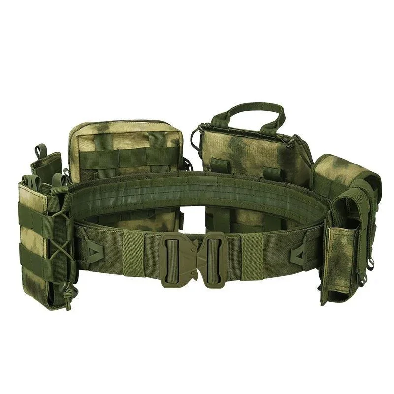 High Duty Outdoor Mountaineering Outdoor Premium Tactical Waist Bag Detachable Camouflage Belt With Pouches Tactic Waist Belts