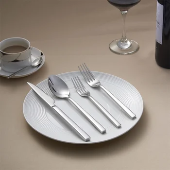 Good Quality Wedding Silverware Steel Hotel Cutlery Flatware Forks and Spoon Set For Restaurant