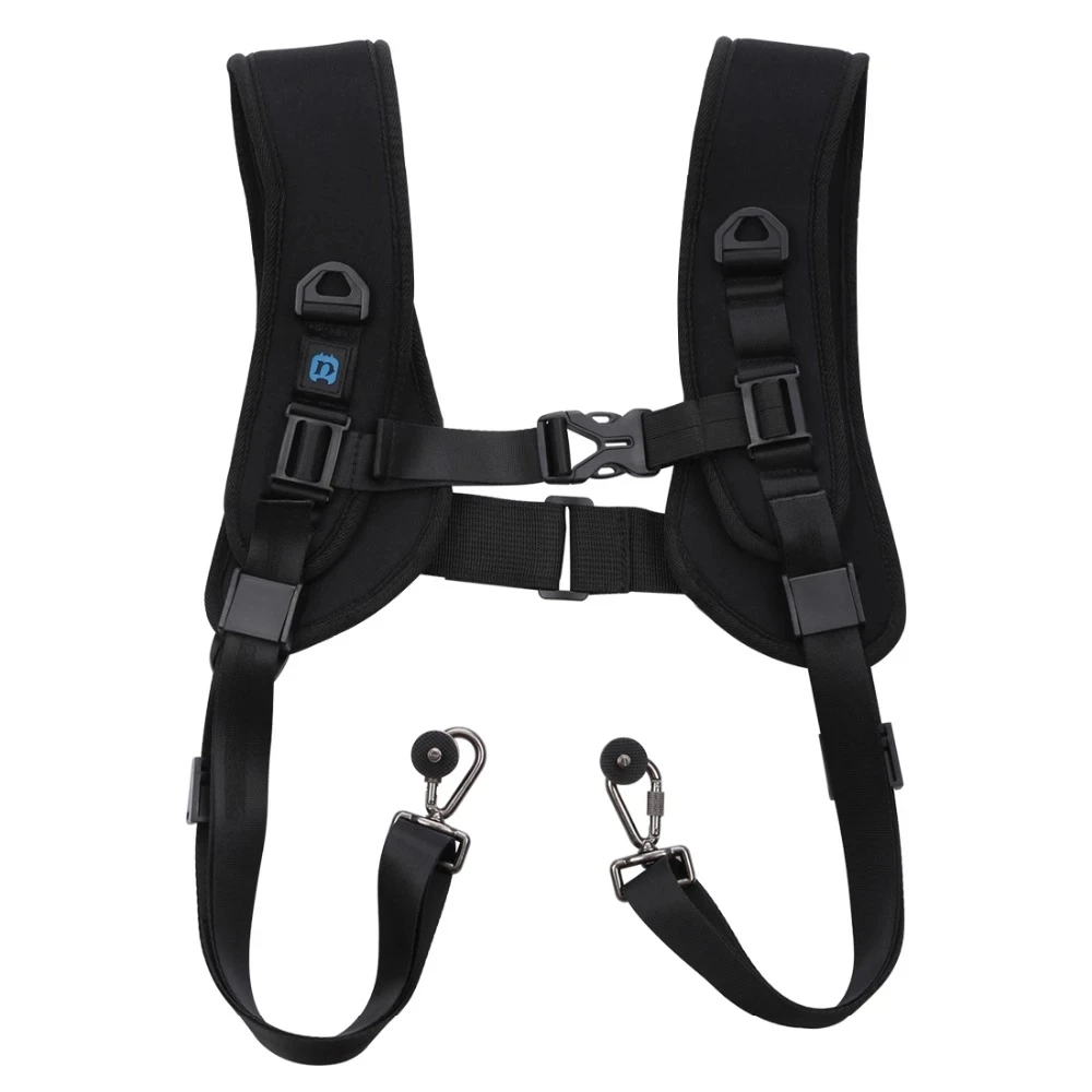 Double Shoulders Padded Strap Camera Chest Belt Body Harness System