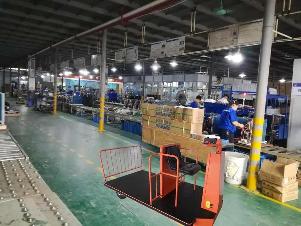 NK 118 Electric Trolley Cart Powered Standing Driving Electrical Warehouse Trolley Logistics Transport Truck