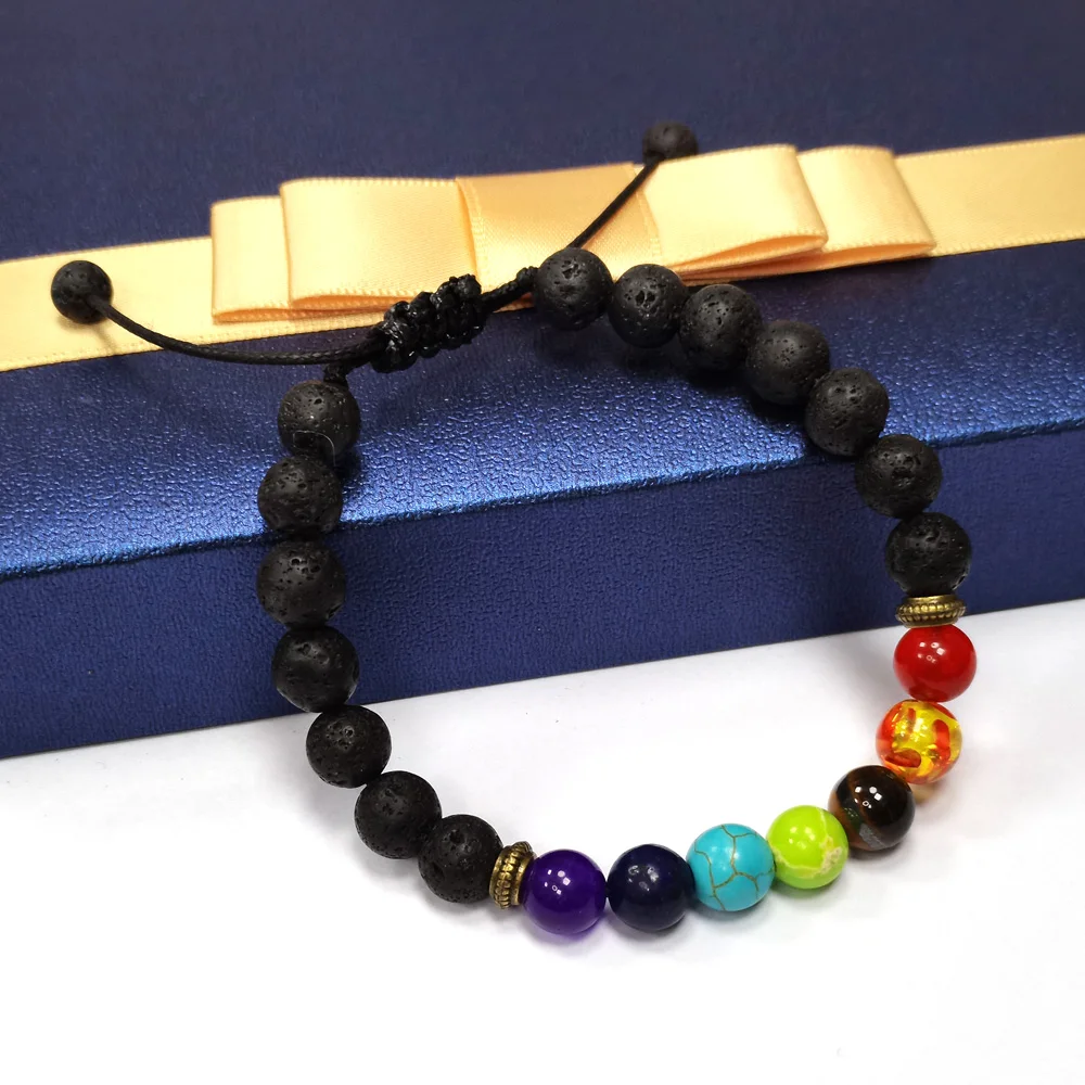 Bracelet, Chakra Perles Bracelet En Pierre Naturelle, Gemmes énergétiques, Idéal Pour Cadeau