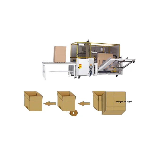 Box Machine Erector Carton Sealer With Conveyor