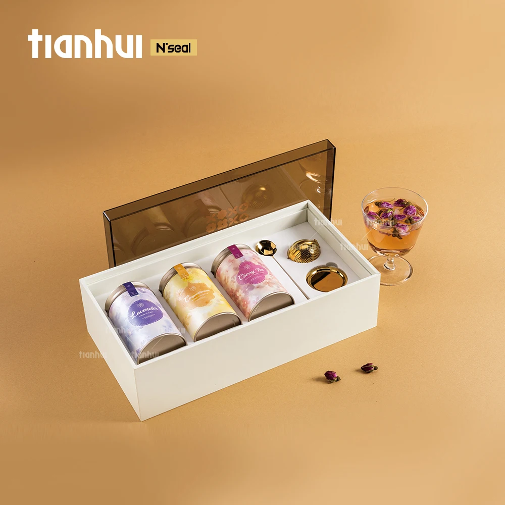 صندوق هدايا بشفافية علوية من الأكريليك الشفاف - مثالي لتقديم الشاي والقهوة والهدايا الموسمية