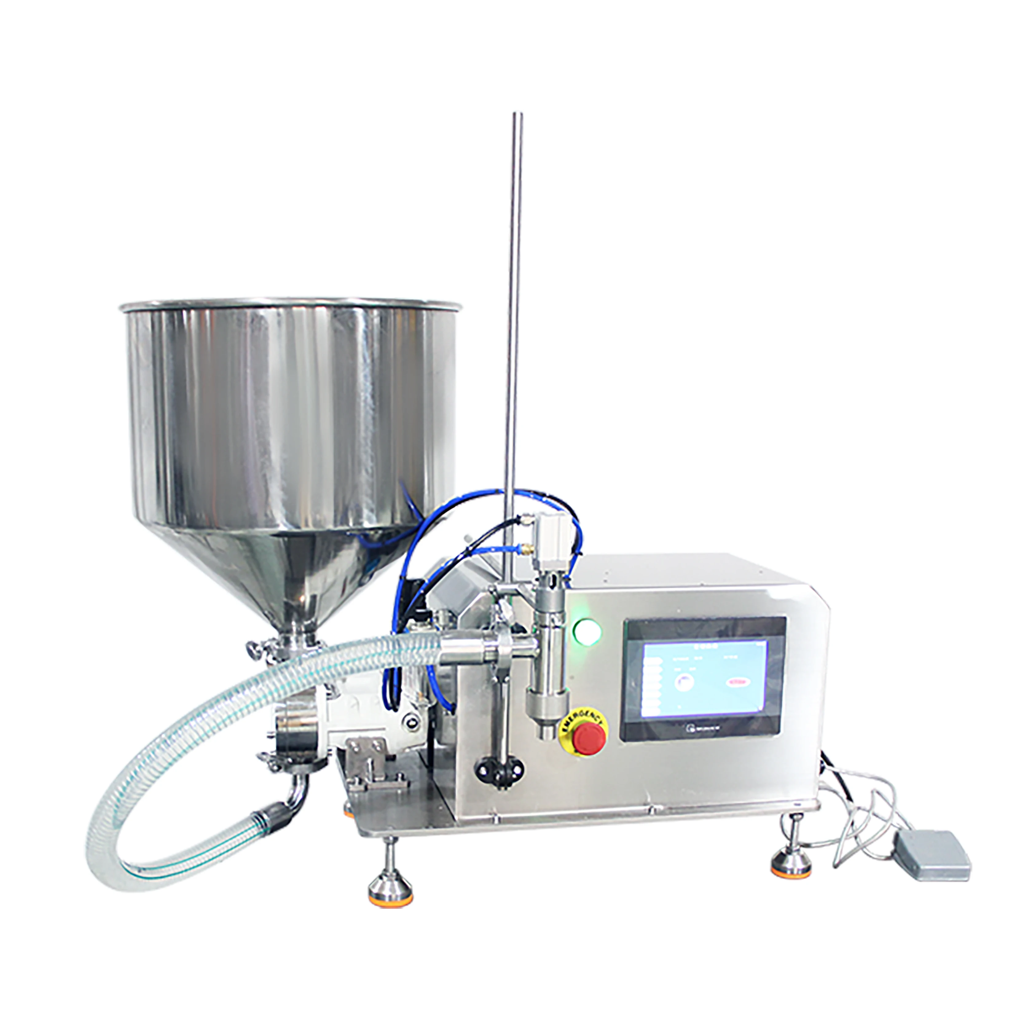 Semi automatic high viscosity rotor pump mayonnaise filling machine for food sauce