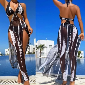 Mesh Tie Dye Printing Bikini Trending Bathing Suits for Women 2026 Swimwear