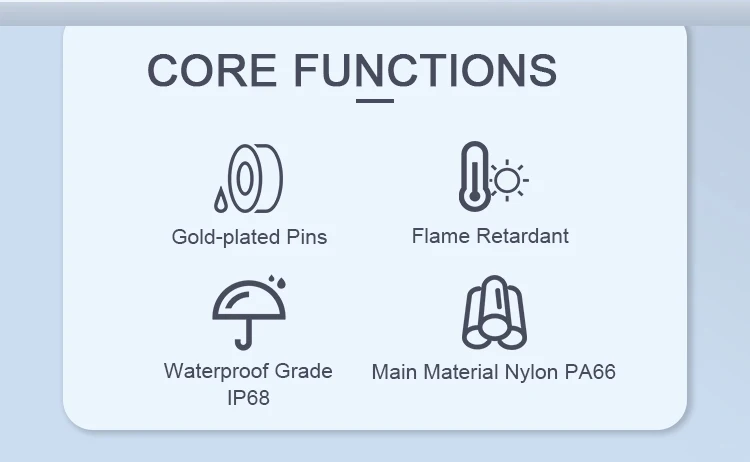 Sp Series Durable IP68 Circular Connector Battery Cable Connector Wk13 Rear Nut Pins Waterproof Connector